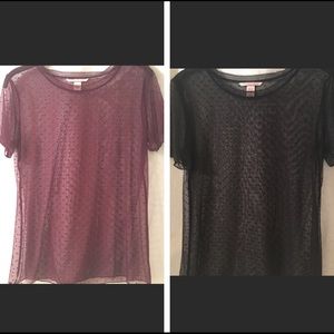 Sheer Mesh Polka Dot Top BUNDLE Set by VS